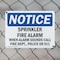 Signmission Sprinkler Fire Alarm When Alarm Sounds Call OSHA Notice Sign, Plastic, 10in W x 7in L, 2PK OS-2PACK-NS-P-710-L-18397 - alternate 7